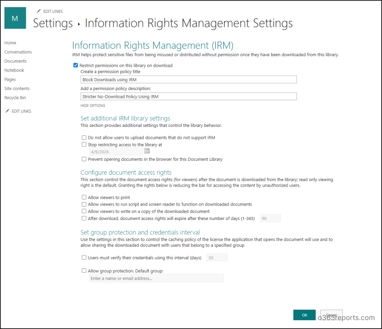 Block File Downloads Using Custom Permission Levels in SharePoint