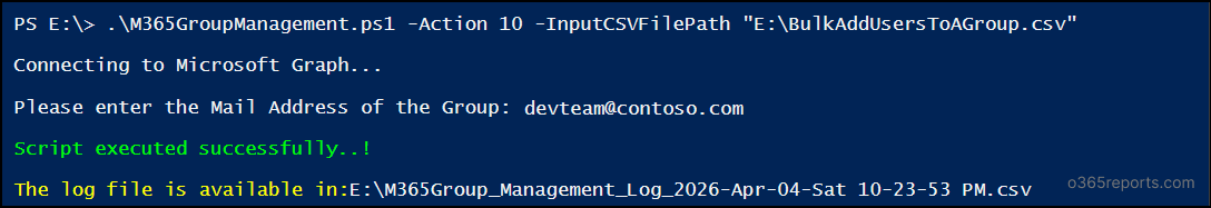 Add multiple users to a Microsoft 365 group