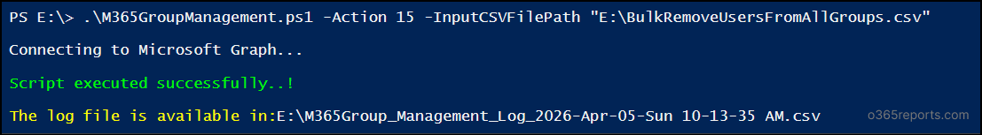 Bulk Remove Users from All Microsoft 365 Group
