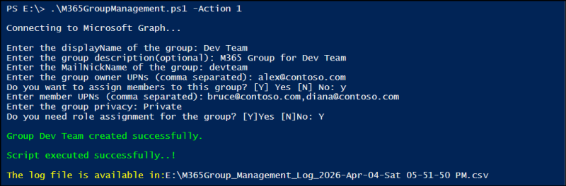 Manage Microsoft 365 Groups Using a PowerShell Script