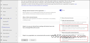 Restrict external chat to trusted domains in Microsoft Teams 