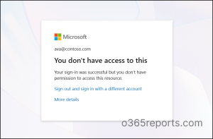 User Access Restricted in Entra ID via CA Policy