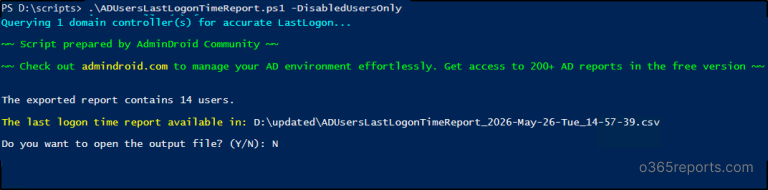 Get Active Directory Users True Last Logon Using PowerShell
