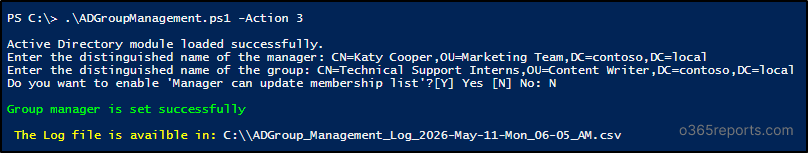 Manage Active Directory Groups Using PowerShell Script