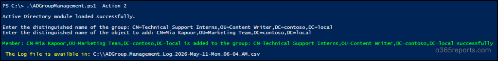 Manage Active Directory Groups Using PowerShell Script