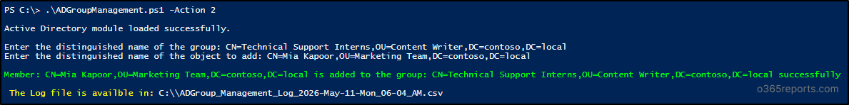 Manage Active Directory Groups Using PowerShell Script