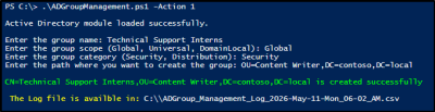 Manage Active Directory Groups Using PowerShell Script