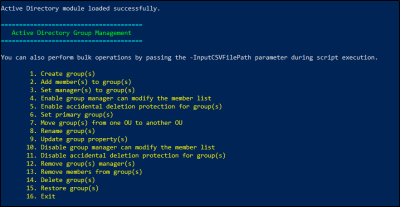 Manage Active Directory Groups Using PowerShell Script