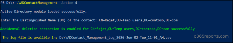 Manage Active Directory Contacts Using PowerShell Script