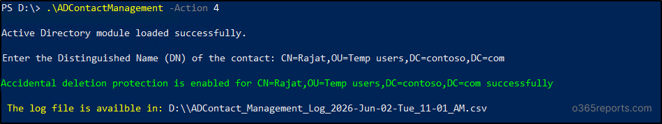 Manage Active Directory Contacts Using PowerShell Script