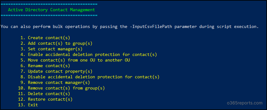 Manage Active Directory Contacts Using PowerShell Script