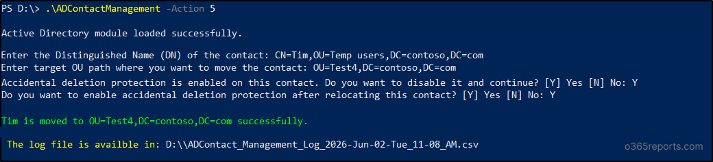 Manage Active Directory Contacts Using PowerShell Script