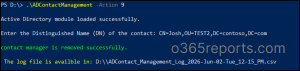 Remove Manager for a AD Contact