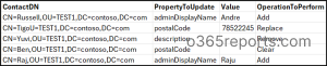 Update Contact Properties for Multiple AD Contacts