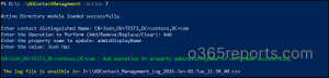 Update the Properties of Contacts in Active Directory