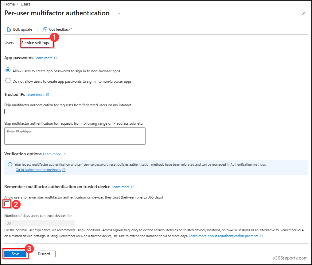 Disable Remember MFA using Microsoft Entra ID