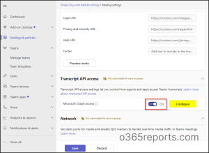 Manage Transcript API Access