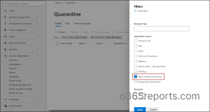 High Confidence Phishing Emails in Microsoft 365