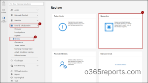 Quarantine Emails in Microsoft Security Admin Center