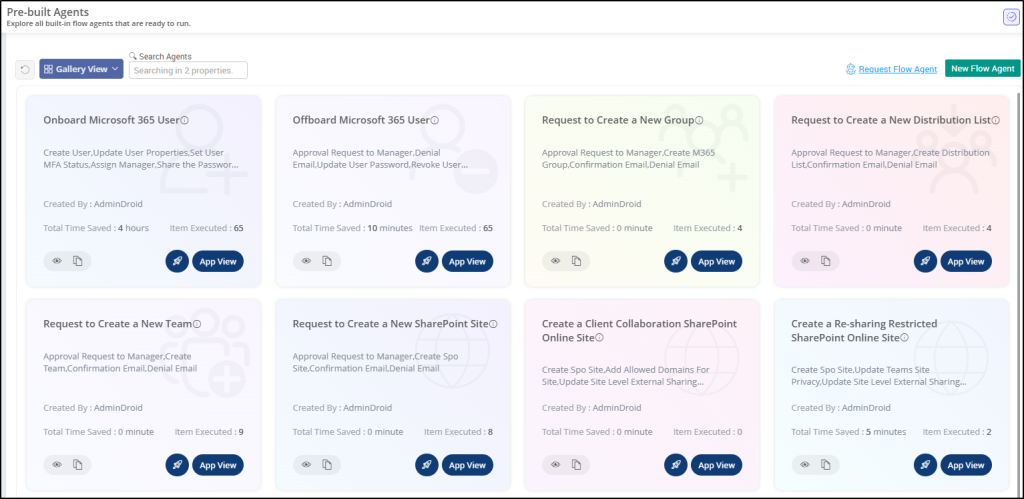 Automate Everyday Tasks Using AdminDroid Pre-built Flow Agents