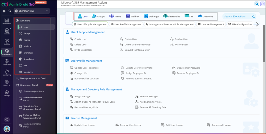 Manage User, Groups, and Other Microsoft 365 Resources