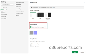 Classic Outlook Look in New Outlook