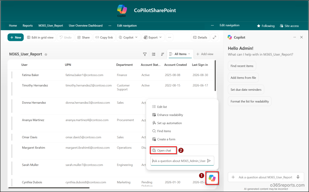 Create Live Interactive SharePoint Dashboards with Copilot