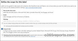 Create Sensitivity Labels to a SharePoint Online Site