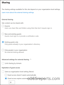 External Sharing Settings to Secure File Collaboration in SharePoint Online